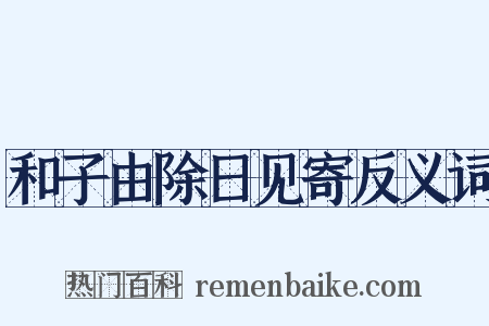 和子由除日见寄反义词是什么意思的图片